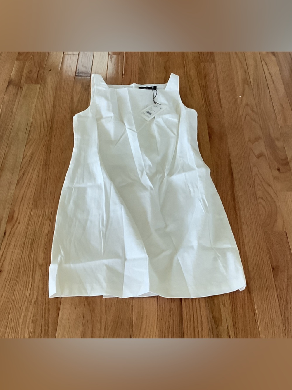 Theory Classic White Sleeveless Shift Dress